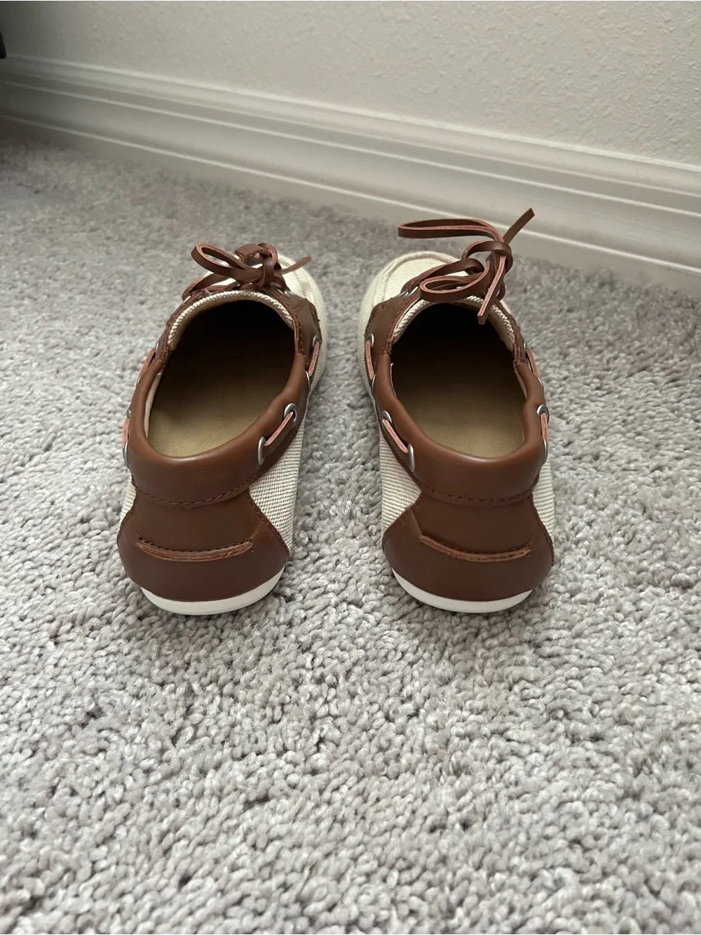 NWT Anthropologie Bibi Lou Canvas & Leather Boat Shoes Women US 6